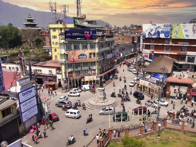 カトマンズの交差点
